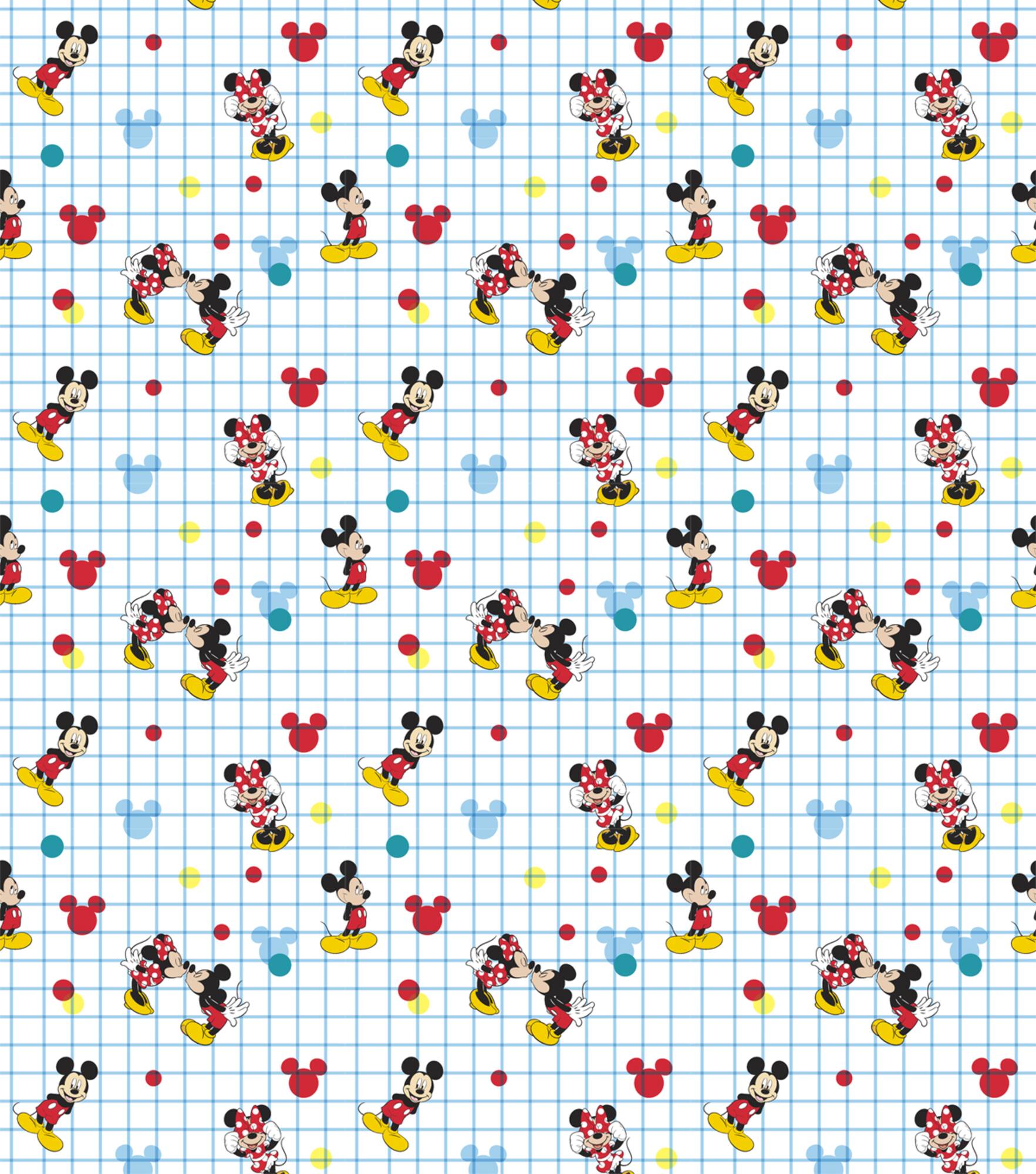 Disney® Mickey Minnie Grid Cotton Fabric